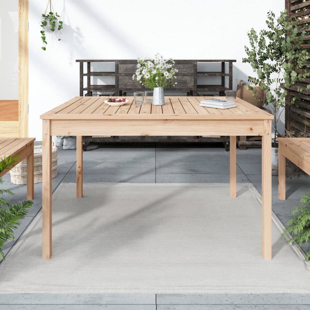 vidaXL Gartentisch 121x82,5x76 cm Massivholz Kiefer
