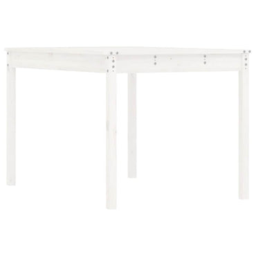 vidaXL Gartentisch Weiß 121x82,5x76 cm Massivholz Kiefer