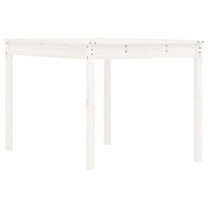 vidaXL Gartentisch Weiß 121x82,5x76 cm Massivholz Kiefer