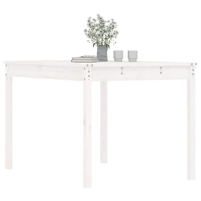 vidaXL Gartentisch Weiß 121x82,5x76 cm Massivholz Kiefer