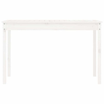 vidaXL Gartentisch Weiß 121x82,5x76 cm Massivholz Kiefer