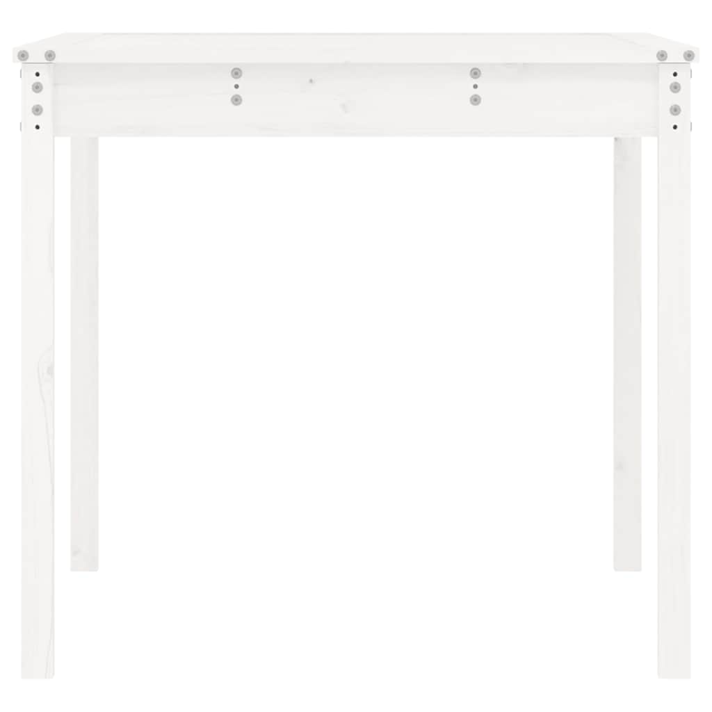 vidaXL Gartentisch Weiß 121x82,5x76 cm Massivholz Kiefer