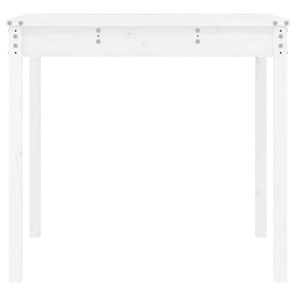 vidaXL Gartentisch Weiß 121x82,5x76 cm Massivholz Kiefer