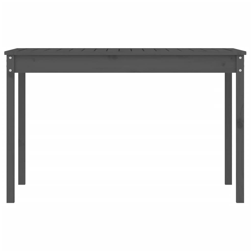 vidaXL Gartentisch Grau 121x82,5x76 cm Massivholz Kiefer