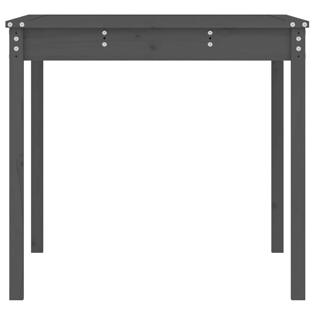 vidaXL Gartentisch Grau 121x82,5x76 cm Massivholz Kiefer