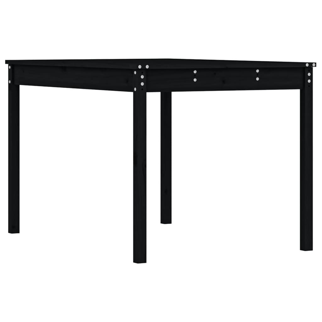 vidaXL Gartentisch Schwarz 121x82,5x76 cm Massivholz Kiefer