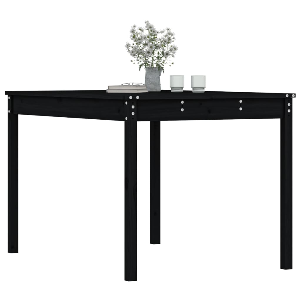 vidaXL Gartentisch Schwarz 121x82,5x76 cm Massivholz Kiefer