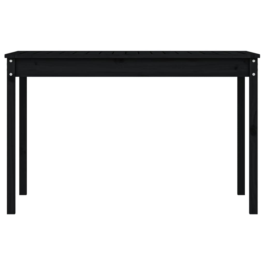 vidaXL Gartentisch Schwarz 121x82,5x76 cm Massivholz Kiefer