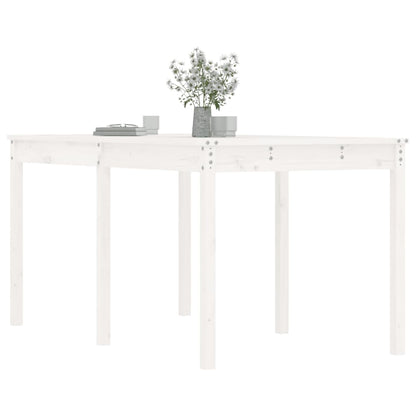 vidaXL Gartentisch Weiß 159,5x82,5x76 cm Massivholz Kiefer