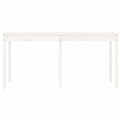 vidaXL Gartentisch Weiß 159,5x82,5x76 cm Massivholz Kiefer
