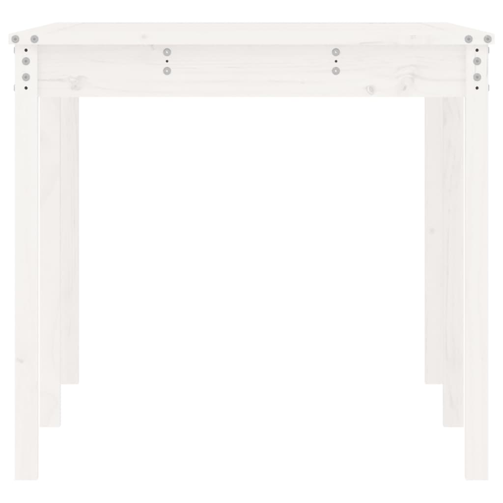 vidaXL Gartentisch Weiß 159,5x82,5x76 cm Massivholz Kiefer