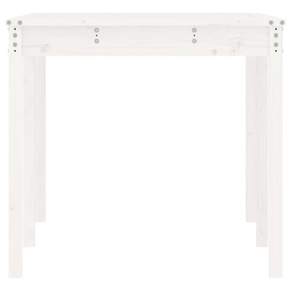vidaXL Gartentisch Weiß 159,5x82,5x76 cm Massivholz Kiefer