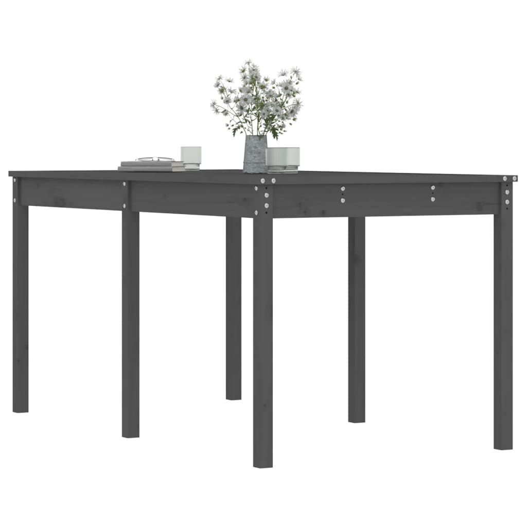vidaXL Gartentisch Grau 159,5x82,5x76 cm Massivholz Kiefer