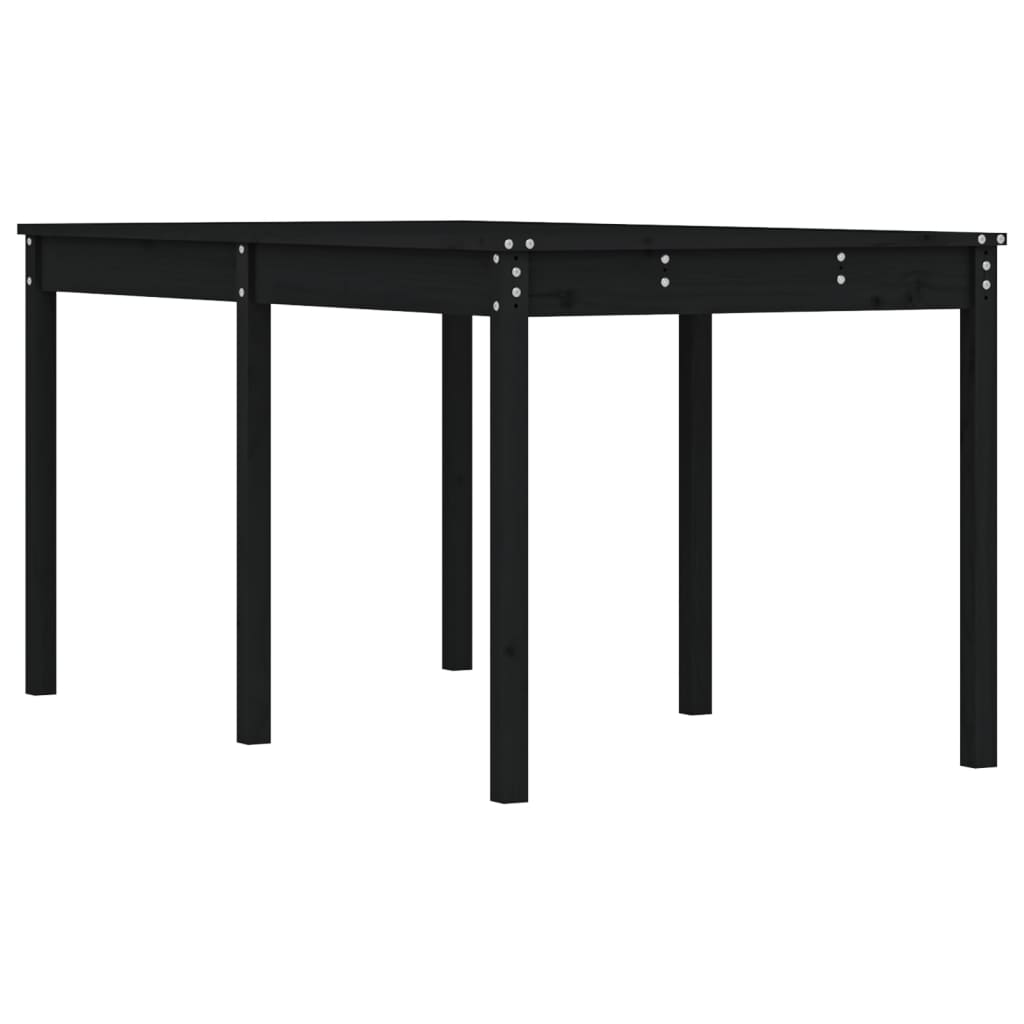 vidaXL Gartentisch Schwarz 159,5x82,5x76 cm Massivholz Kiefer