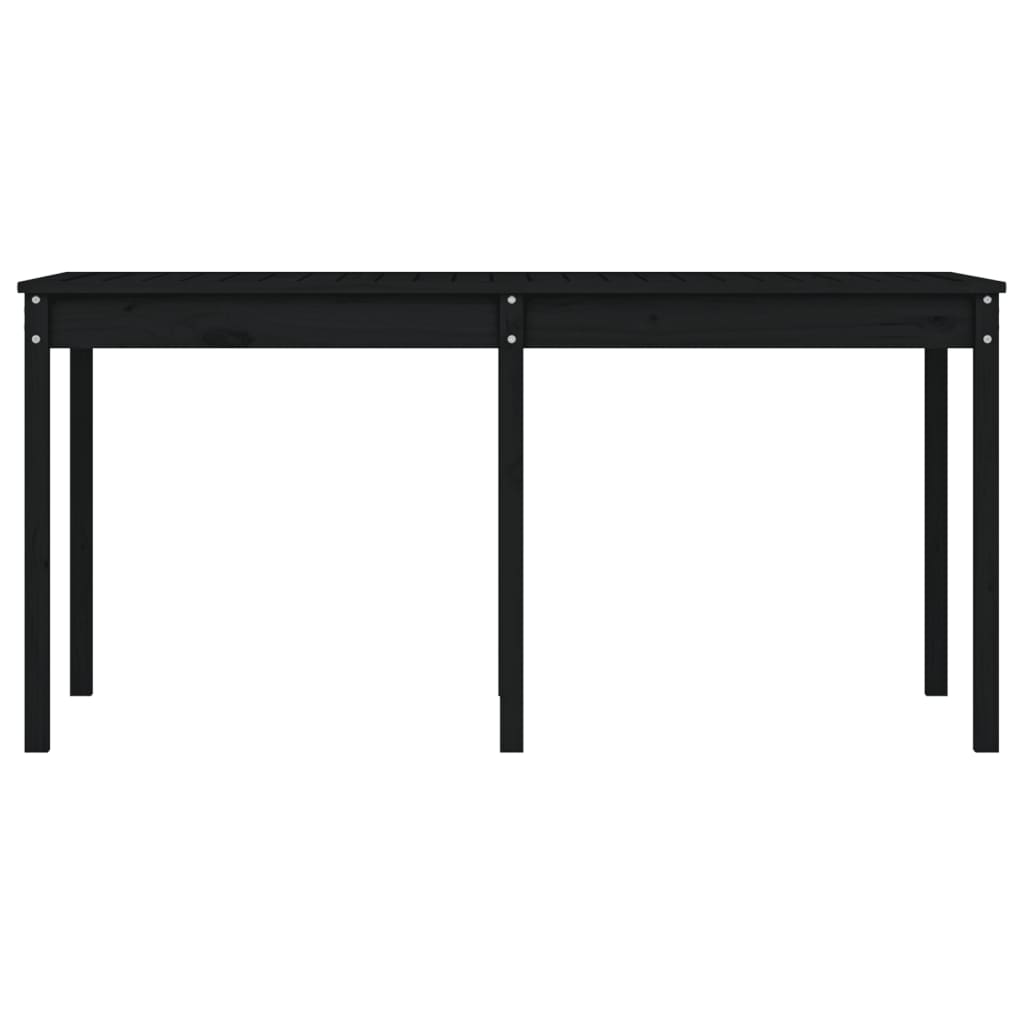 vidaXL Gartentisch Schwarz 159,5x82,5x76 cm Massivholz Kiefer