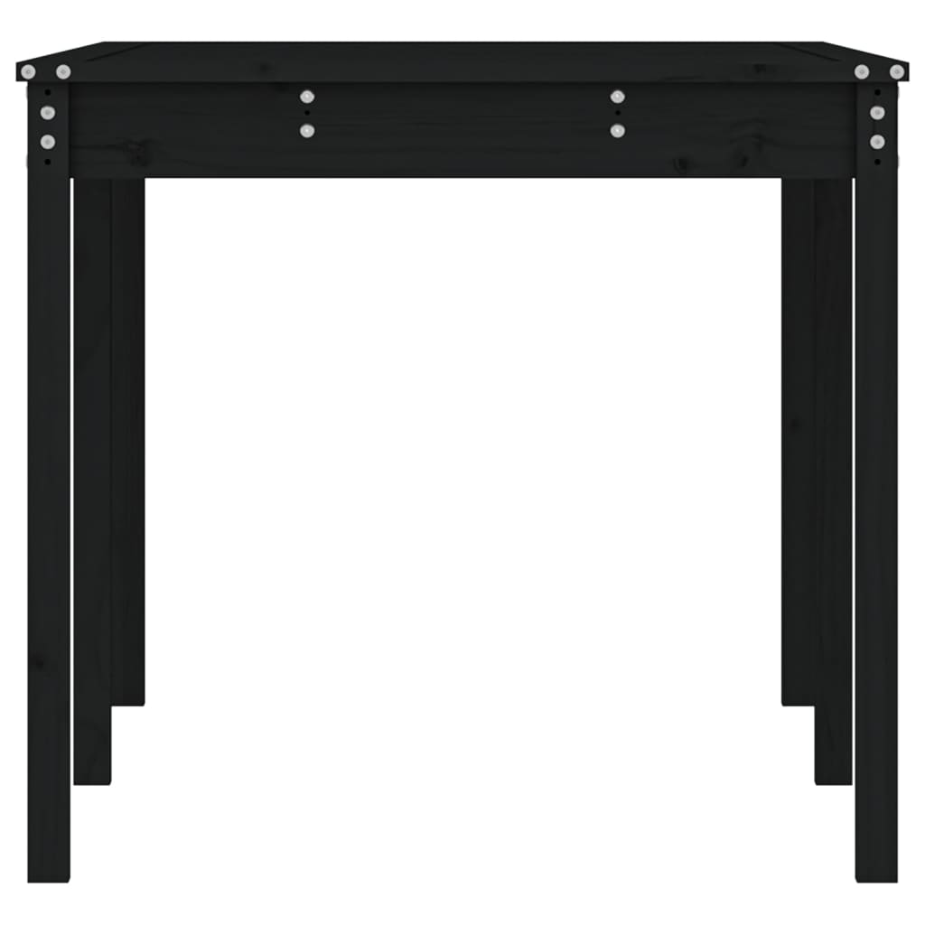 vidaXL Gartentisch Schwarz 159,5x82,5x76 cm Massivholz Kiefer