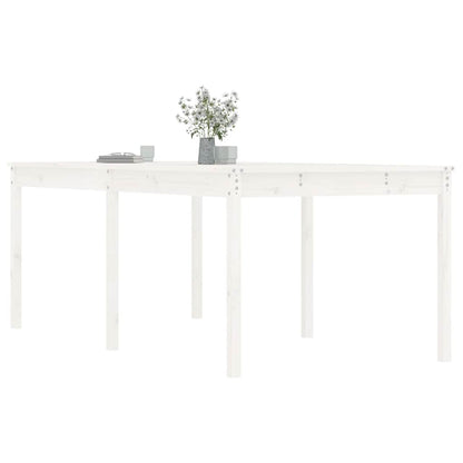vidaXL Gartentisch Weiß 203,5x100x76 cm Massivholz Kiefer