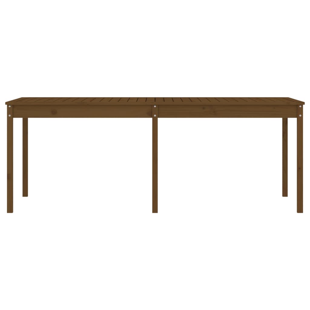 vidaXL Table de jardin marron miel 203,5x100x76 cm pin massif
