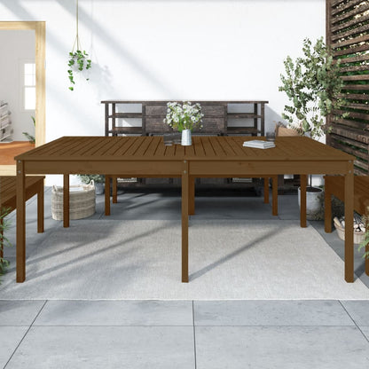 vidaXL Table de jardin marron miel 203,5x100x76 cm pin massif