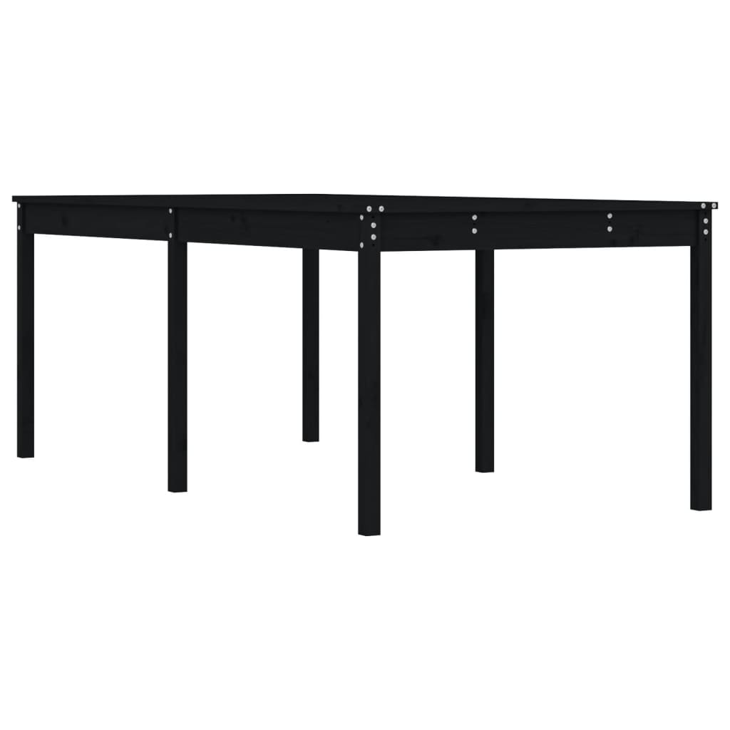 vidaXL Gartentisch Schwarz 203,5x100x76 cm Massivholz Kiefer