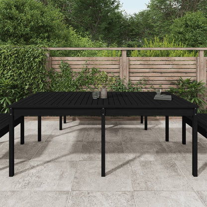 vidaXL Gartentisch Schwarz 203,5x100x76 cm Massivholz Kiefer
