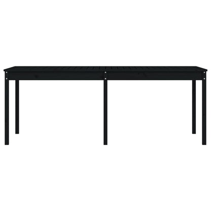 vidaXL Gartentisch Schwarz 203,5x100x76 cm Massivholz Kiefer