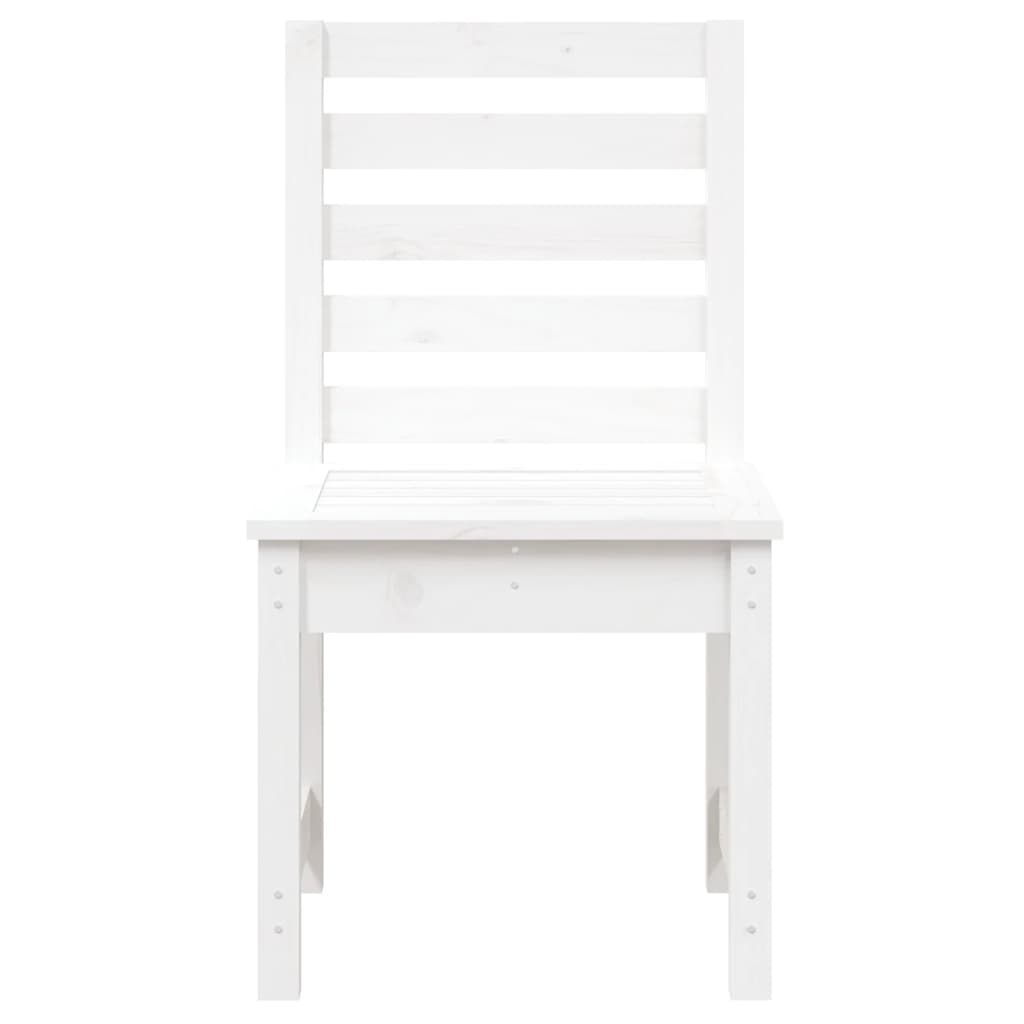 vidaXL Gartenstühle 2 Stk. Weiß 50x48x91,5 cm Massivholz Kiefer