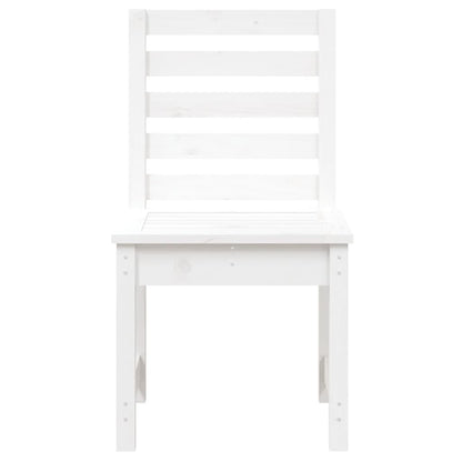 vidaXL Gartenstühle 2 Stk. Weiß 50x48x91,5 cm Massivholz Kiefer