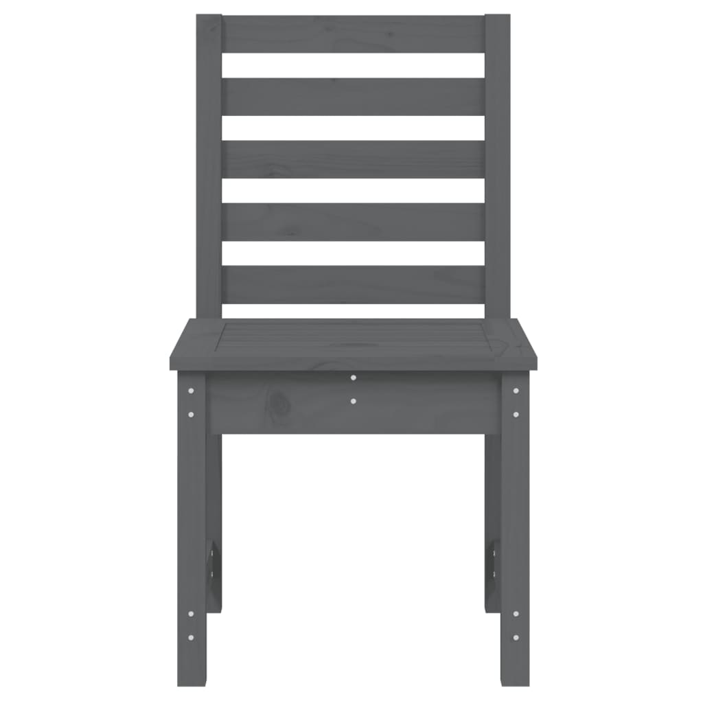 vidaXL Gartenstühle 2 Stk. Grau 50x48x91,5 cm Massivholz Kiefer