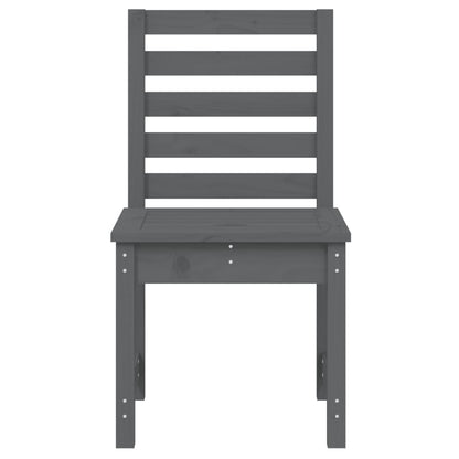 vidaXL Gartenstühle 2 Stk. Grau 50x48x91,5 cm Massivholz Kiefer