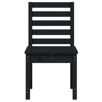 vidaXL Gartenstühle 2 Stk. Schwarz 50x48x91,5 cm Massivholz Kiefer