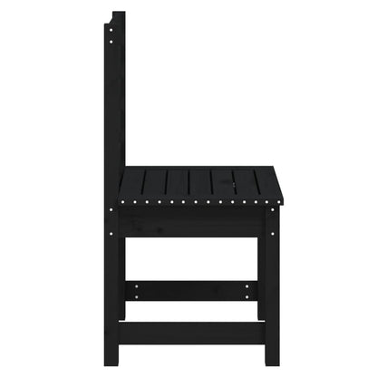 vidaXL Gartenstühle 2 Stk. Schwarz 50x48x91,5 cm Massivholz Kiefer