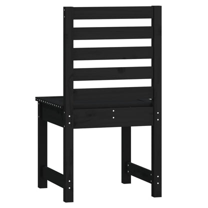 vidaXL Gartenstühle 2 Stk. Schwarz 50x48x91,5 cm Massivholz Kiefer