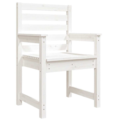 vidaXL Gartenstühle 2 Stk. Weiß 60x48x91 cm Massivholz Kiefer