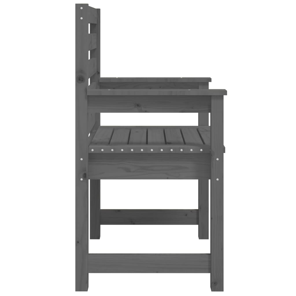 vidaXL Gartenstühle 2 Stk. Grau 60x48x91 cm Massivholz Kiefer