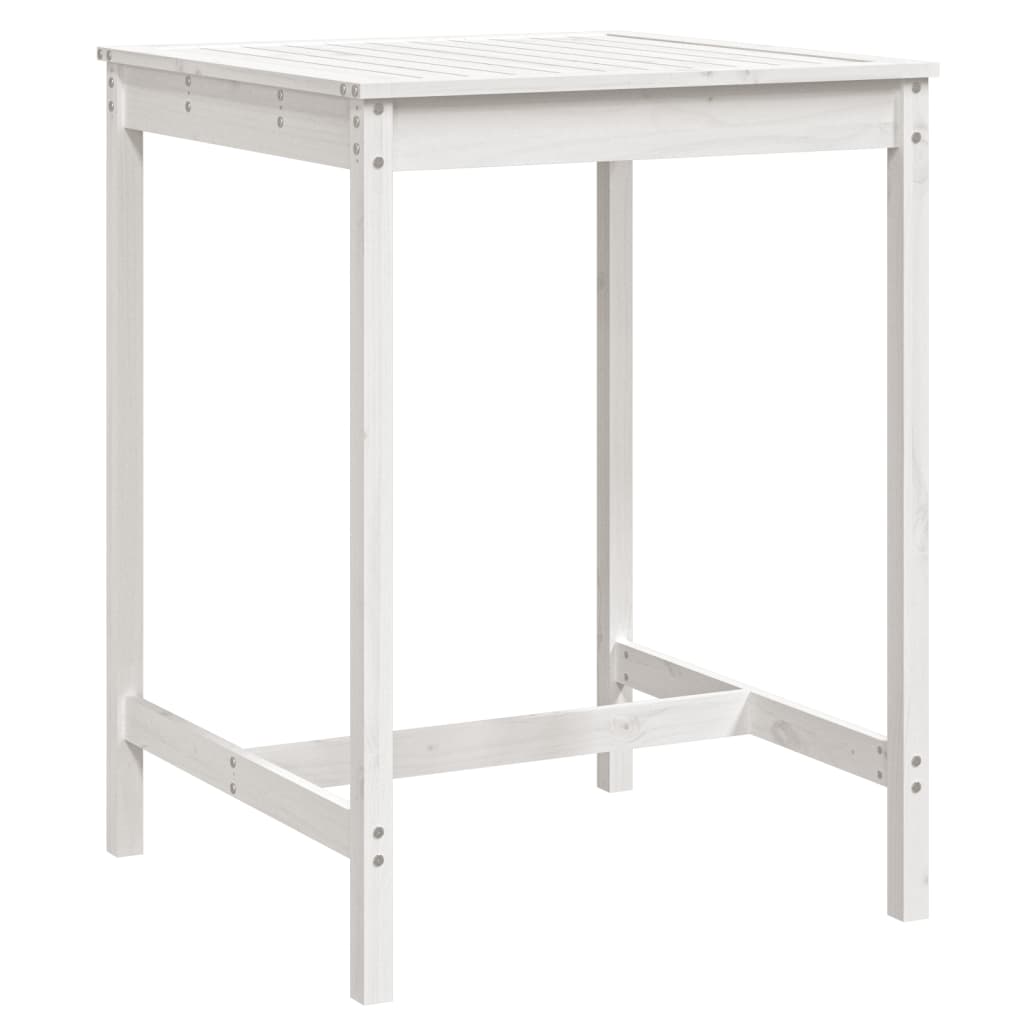 vidaXL Gartentisch Weiß 82,5x82,5x110 cm Massivholz Kiefer