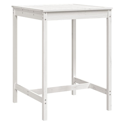 vidaXL Gartentisch Weiß 82,5x82,5x110 cm Massivholz Kiefer