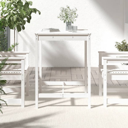 vidaXL Gartentisch Weiß 82,5x82,5x110 cm Massivholz Kiefer