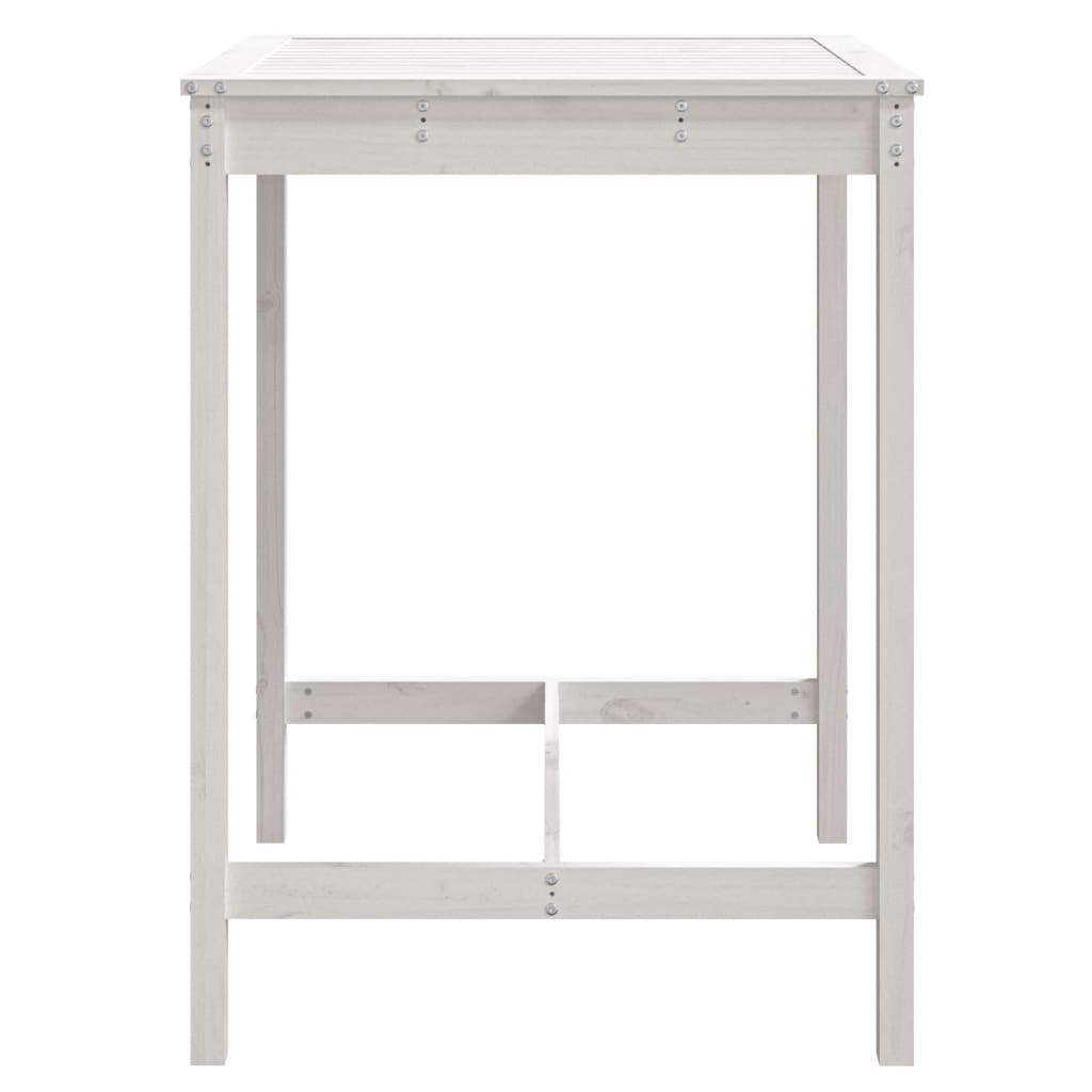 vidaXL Gartentisch Weiß 82,5x82,5x110 cm Massivholz Kiefer
