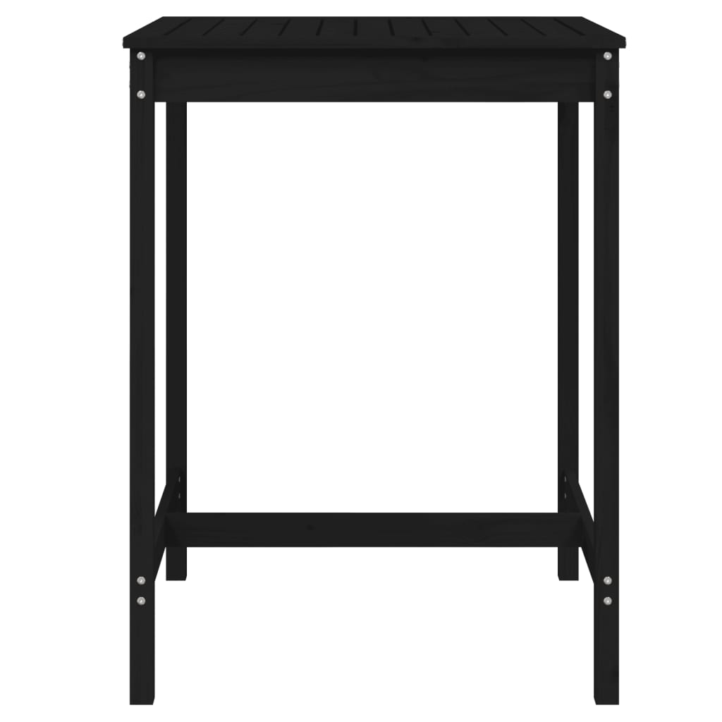 vidaXL Gartentisch Schwarz 82,5x82,5x110 cm Massivholz Kiefer