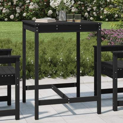 vidaXL Gartentisch Schwarz 82,5x82,5x110 cm Massivholz Kiefer
