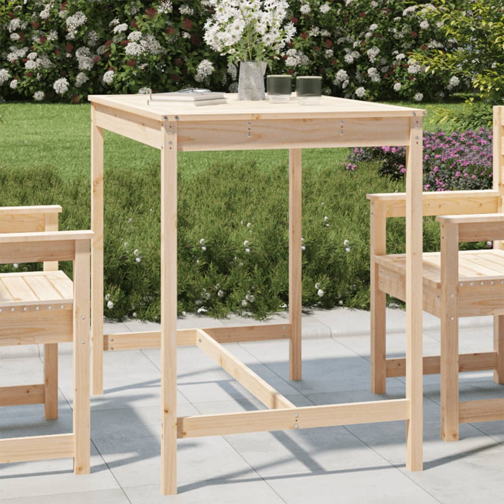vidaXL Table de jardin 121x82,5x110 cm en pin massif