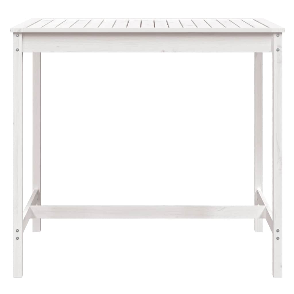 vidaXL Table de jardin blanc 121x82,5x110 cm en pin massif