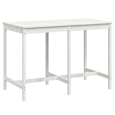 vidaXL Gartentisch Weiß 159,5x82,5x110 cm Massivholz Kiefer