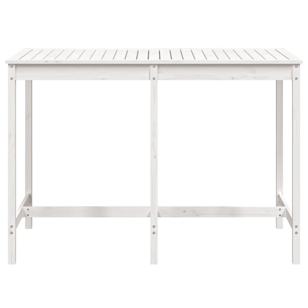 vidaXL Gartentisch Weiß 159,5x82,5x110 cm Massivholz Kiefer