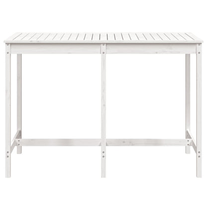 vidaXL Gartentisch Weiß 159,5x82,5x110 cm Massivholz Kiefer