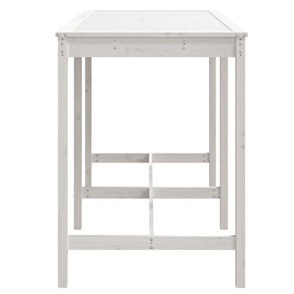 vidaXL Gartentisch Weiß 159,5x82,5x110 cm Massivholz Kiefer