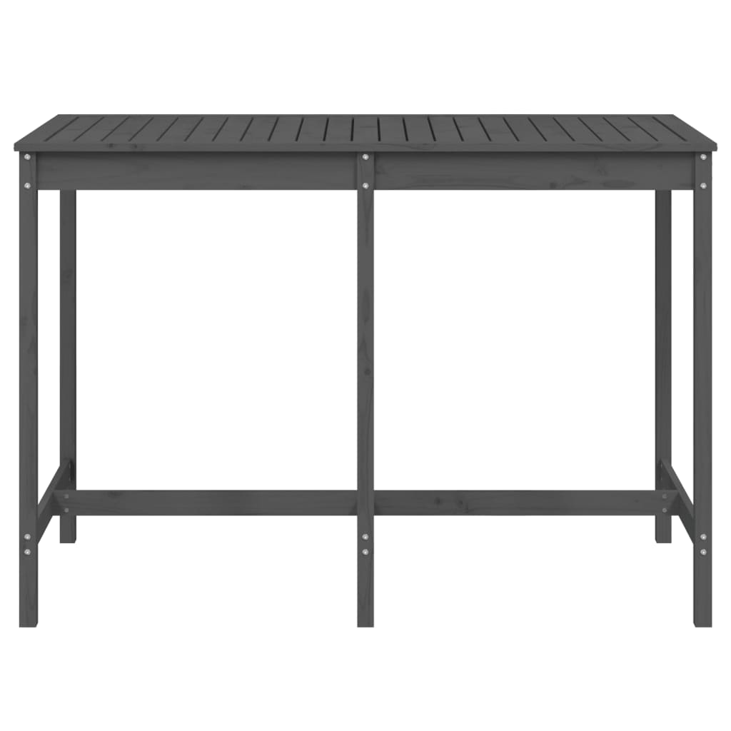 vidaXL Gartentisch Grau 159,5x82,5x110 cm Massivholz Kiefer
