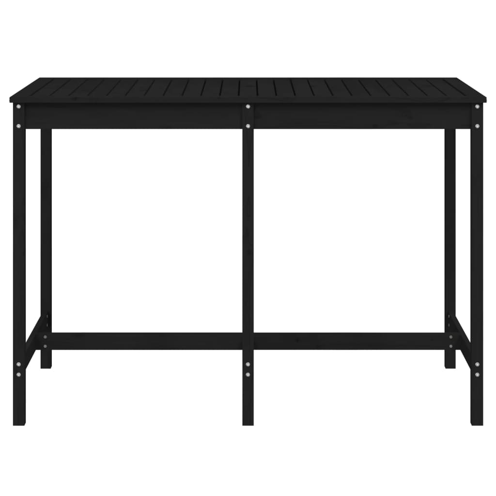 vidaXL Gartentisch Schwarz 159,5x82,5x110 cm Massivholz Kiefer