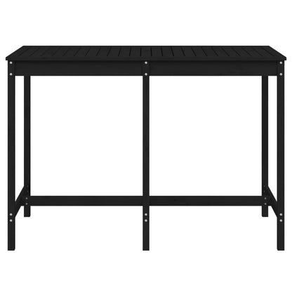 vidaXL Gartentisch Schwarz 159,5x82,5x110 cm Massivholz Kiefer